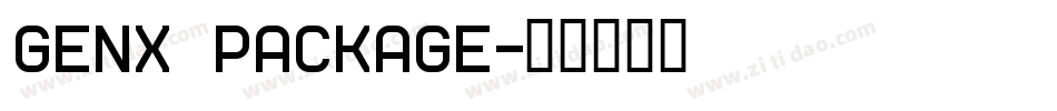 Genx Package字体转换